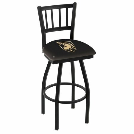 HOLLAND BAR STOOL CO 25" Blk Wrnkl US Military Academy ARMY Swivel Bar Stool, Jailhouse Back L01825USMilA